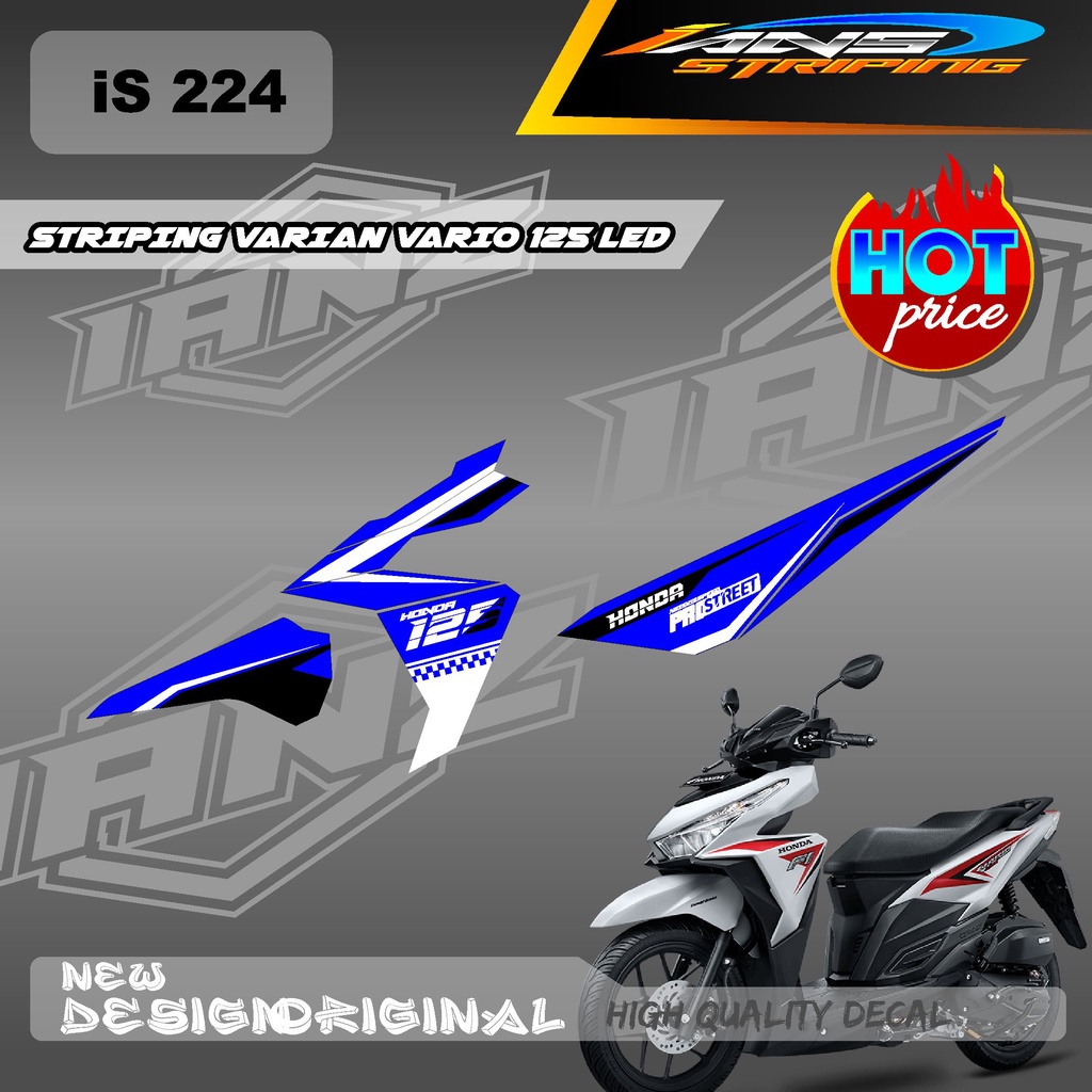 STIKER BODY VARIO 125 LED KONSEP PROSTREET CUSTOM VARIOAN WARNA / DECAL HONDA VARIO 125 SEMI FULL BODY / STIKER KERETA HONDA VARIO IS224