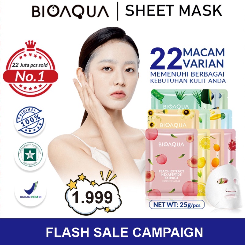 Rorec Hchana Masker Wajah Korea Nature Skincare Sheet Mask Pemutih Glowing Original Gratis Ongkir Original