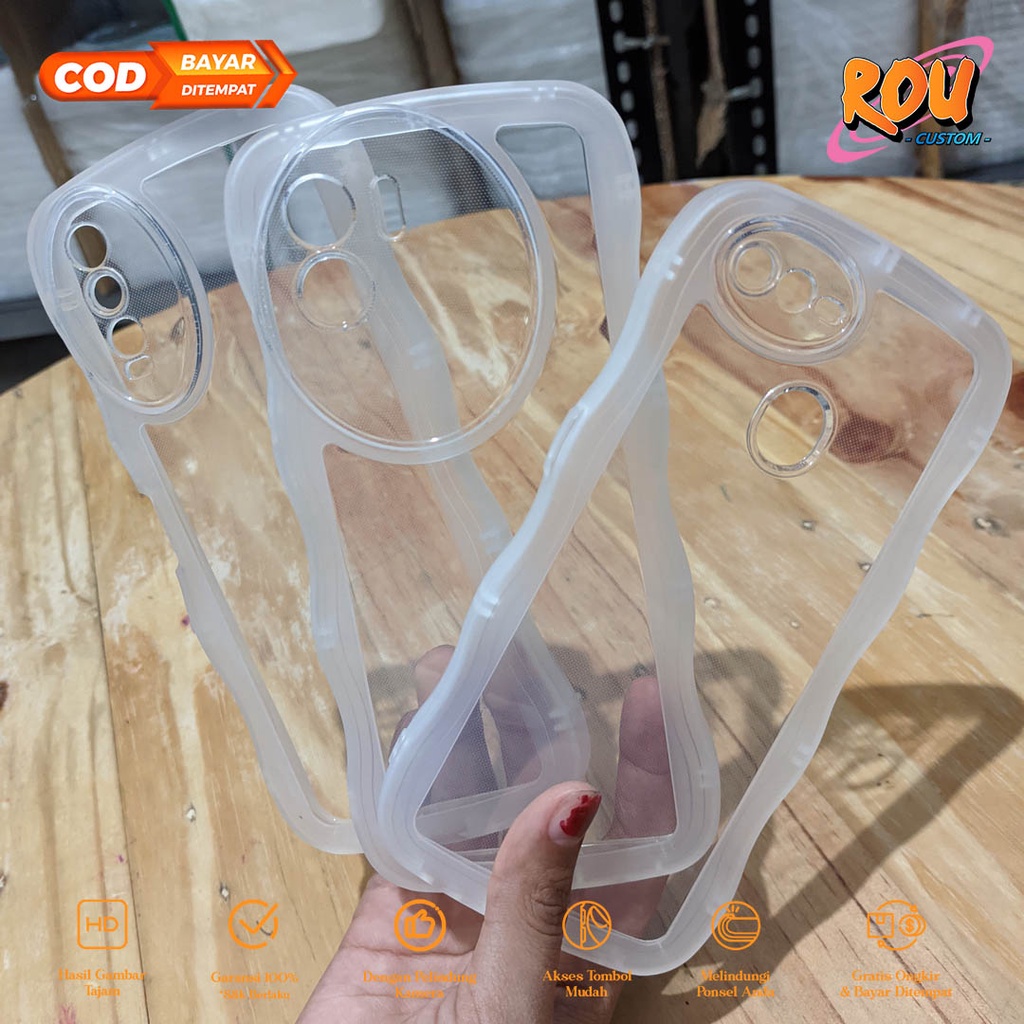 Case Bening Gelombang Polosan Iphone 13 Promax 13 Pro 12 Promax 12 11 Pro 11 XR X XS 7 8 Plus 7 8 6 6S Plus 6 6S Clear Case Gelombang Polos Iphone