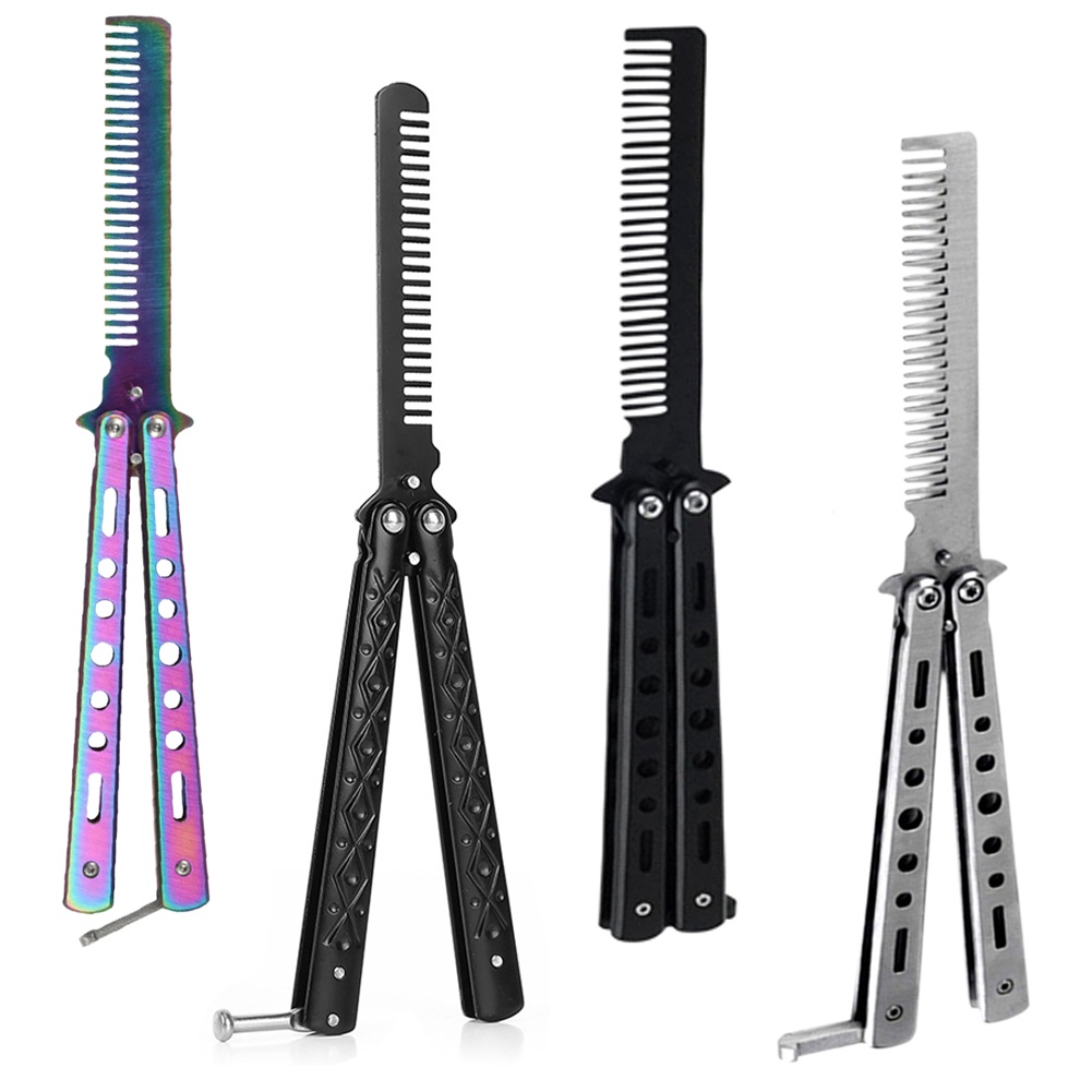 SISIR BESI STAINLESS STEEL BUTTERFLY SISIR LIPAT LATIHAN BUTTERFLY KNFE DULL