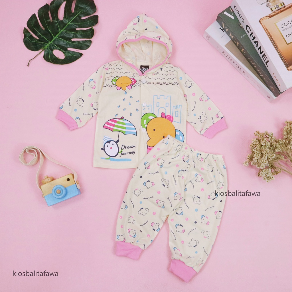 Piyama Abila Baby 3-12 Bulan / Setelan Bayi Perempuan Set Baju Tidur Lengan Panjang Celana Panjang