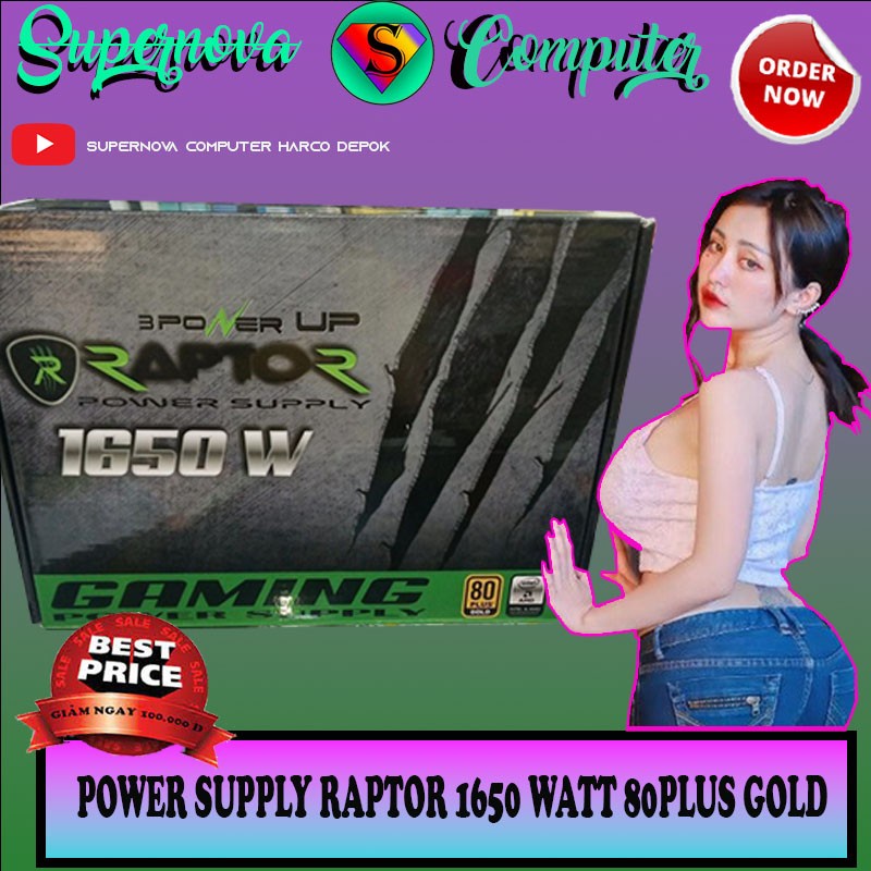 POWER SUPPLY RAPTOR 1650 WATT 80PLUS GOLD