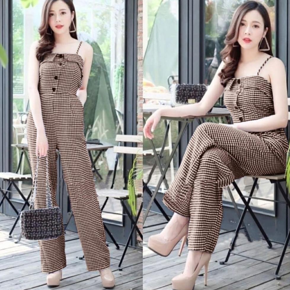 REKOMENDASI FWG - JS BANGKOK / JUMPSUIT KOTAK / JUMPSUIT WANITA TERBARU / JUMPSUIT / OVERALL JUMPSUI