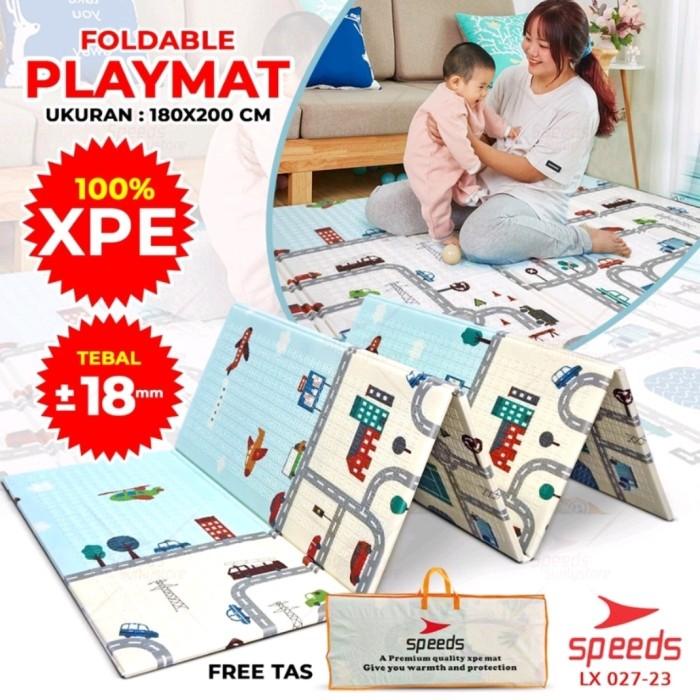 Playmat SPEEDS Bayi Lipat Tebal Karpet Baby Matras Bayi Playmate