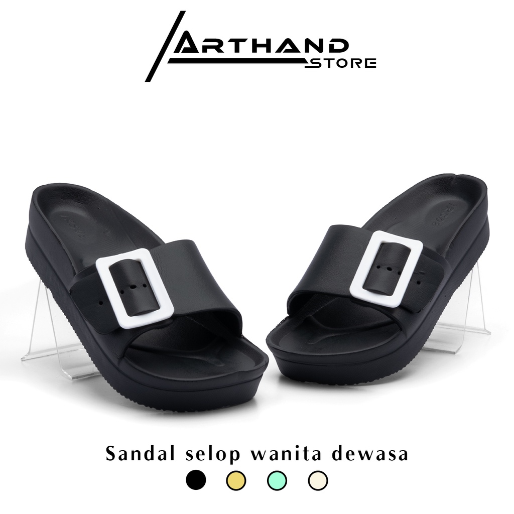 Sandal Wanita Kekinian dan Terbaru Remaja Dewasa Selop Model Gesper Ukuran 36-41