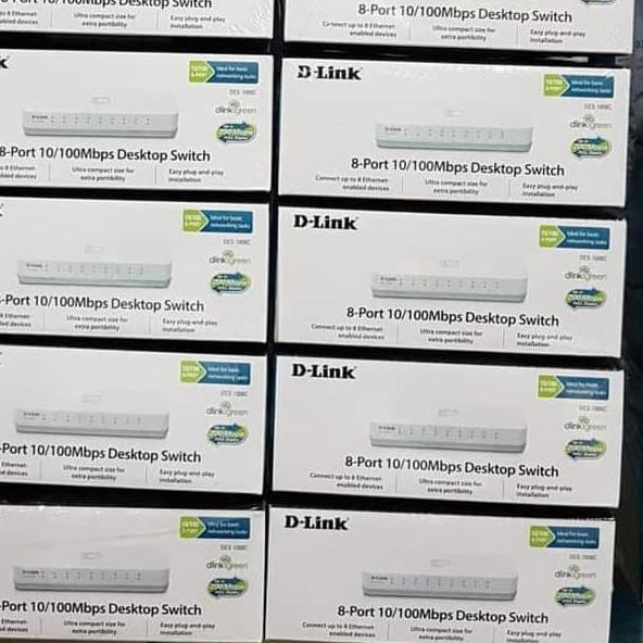 ♩ D-LINK DES-1008C Switch 8 port, Dlink 8 port desktop switch hub ♨