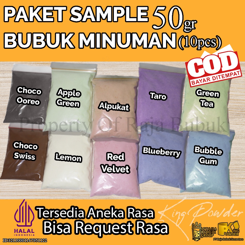 

BUBUK MINUMAN RASA 50GR / SERBUK MINUMAN ANEKA RASA 50GR - BUBUK MINUMAN VARIAN RASA 50GR