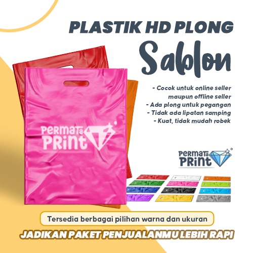 Plastik Sablon [FREE DESIGN] / Plastik Plong Custom Sablon / Plastik Custom Logo / Plastik Packing O