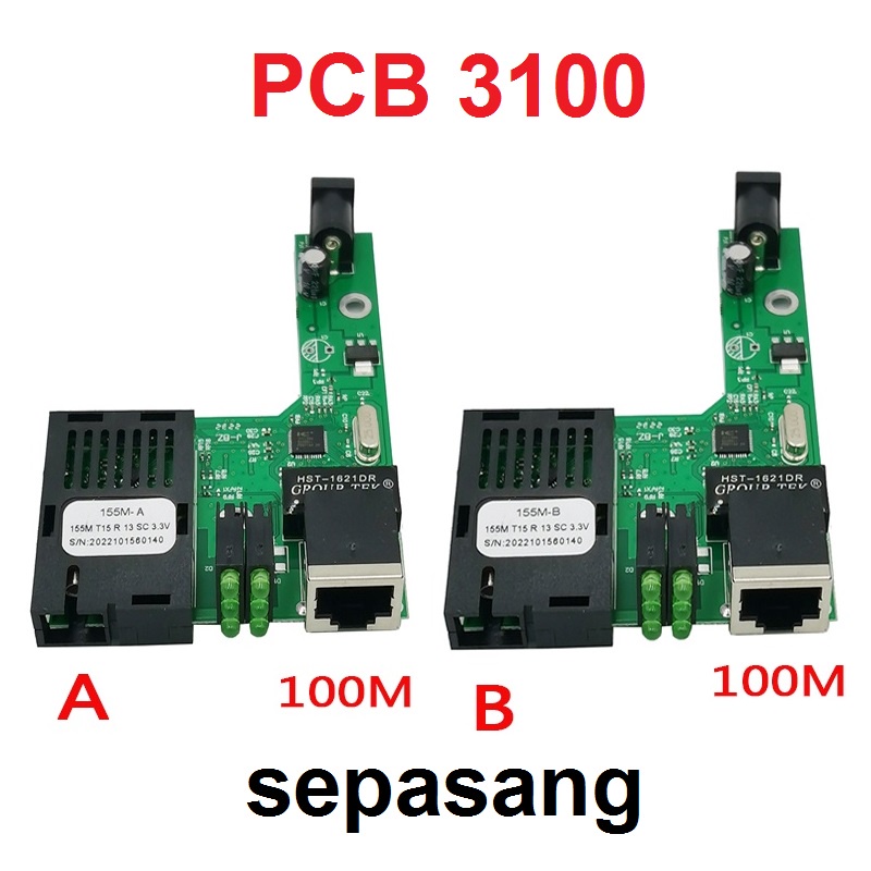 PCB Board HTB-3100 A B GS GS03 Optic Optical Media Converter 100Mbps 1000M Adaptor Ethernet Fiber Media Switch Rj45 SC FO