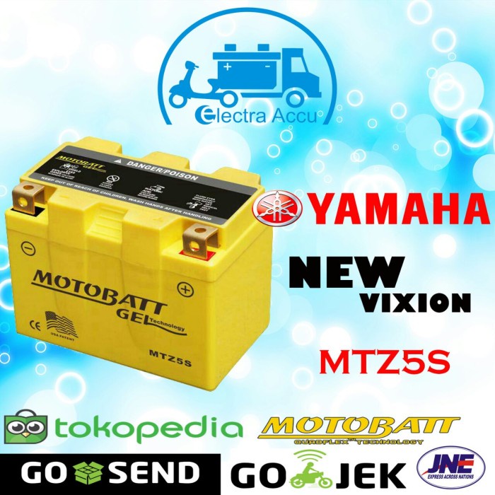 AKI MOTOR YAMAHA NEW VIXION MOTOBATT MTZ5S AKI KERING