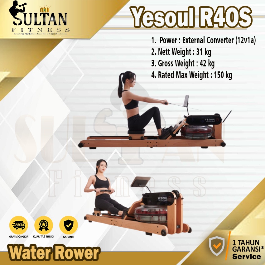 Alat Gym Fitness Foldable Yesoul R40S Smart Rowing Machine