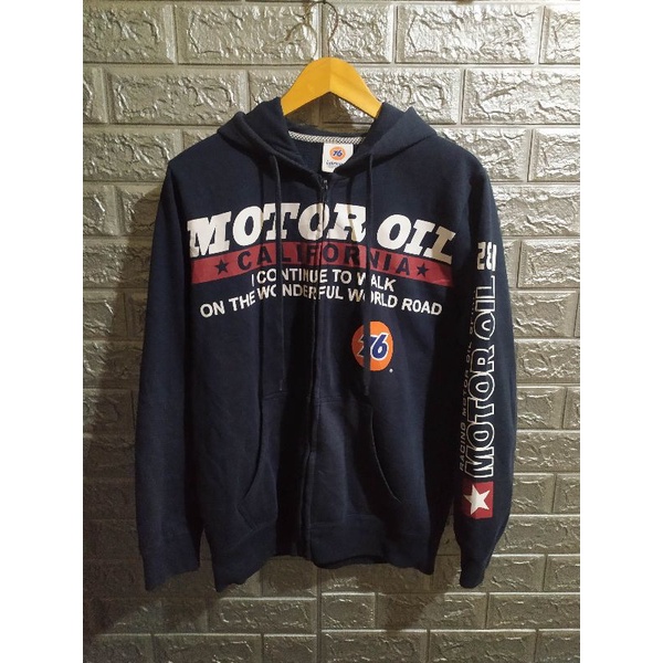 union 76 zip hoodie size LL cewe fit L or M cowok second