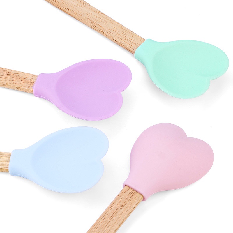 Mi.more Spatula Silikon Bentuk Love Perlengkapan Dapur Sendok Masak Silikon Set Food-grade