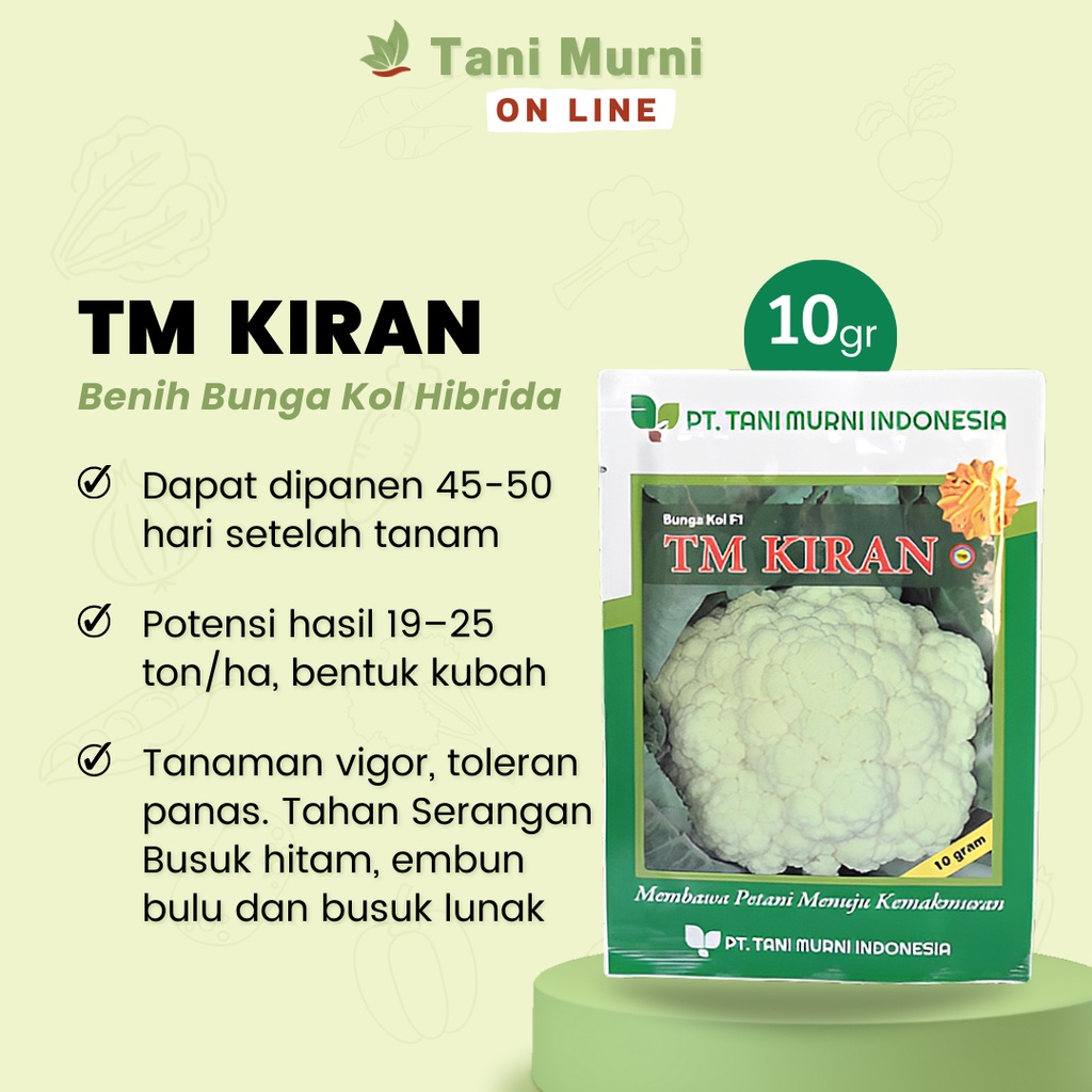 Tani Murni Benih Bunga Kol F1 TM KIRAN isi 10 gram