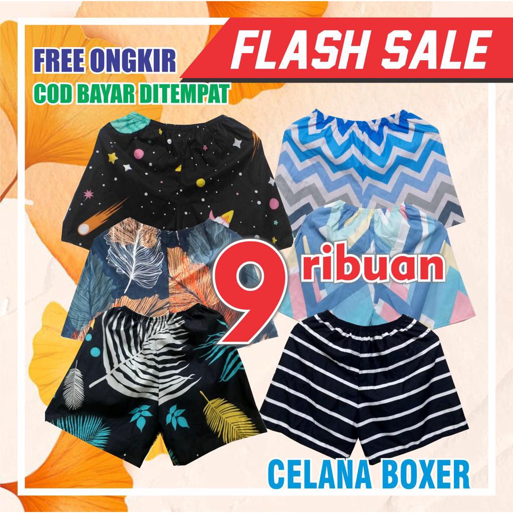 Celana Boxer Pendek Pria Wanita Dewasa Cewek Cowok Bokser Custom Pantai Jumbo - Murahamat