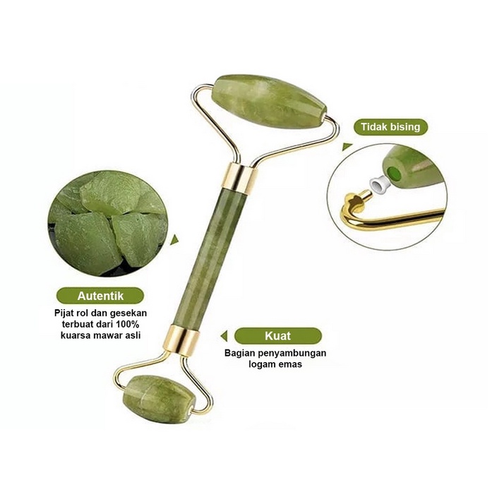 A247-A248 JADE ROLLER / GUASHA face massager alat pijat wajah tirus perawatan kecantikan pengangkat keriput batu giok facial stone lift