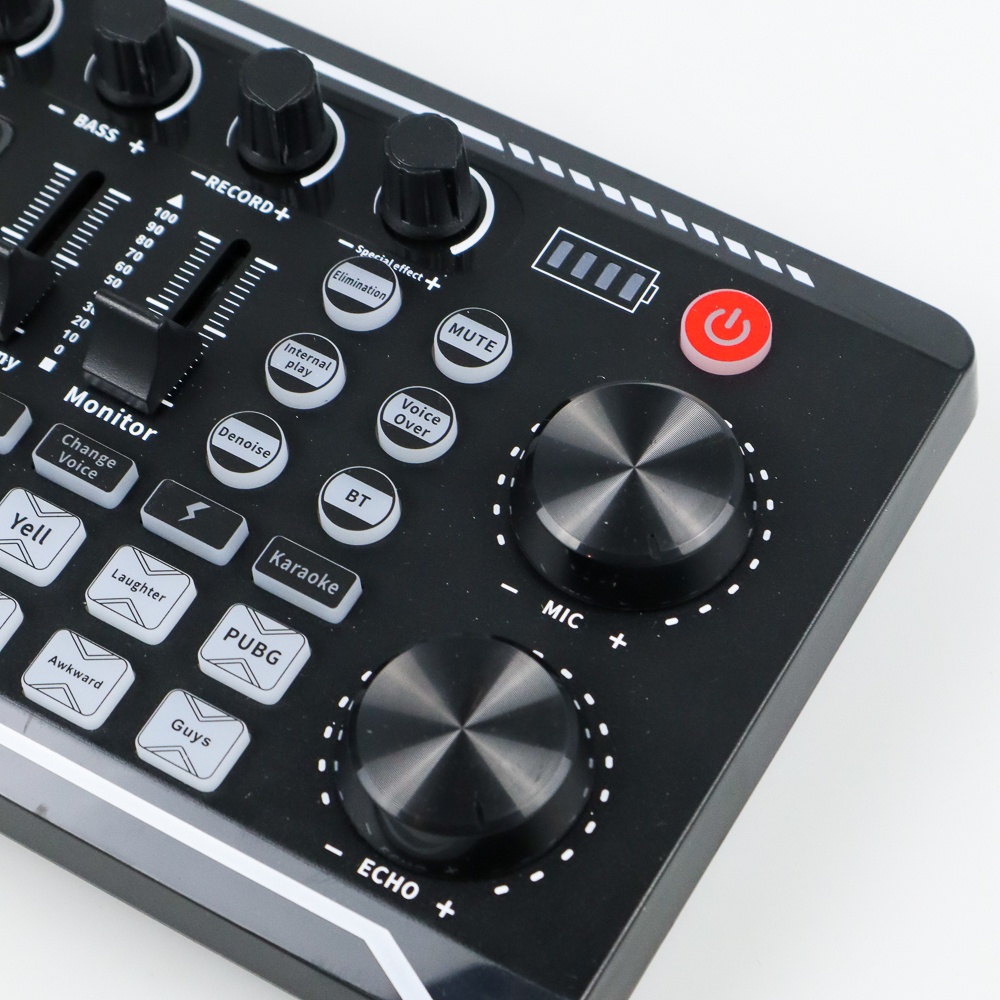 Live Broadcast Sound Card Taffstudio Crust Pro F998 Soundcard Audio Interface Bluetooth Support 3 Handphone