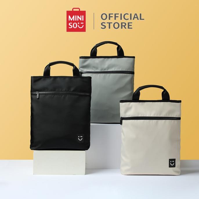MINISO Ransel Backpack Komuter Tas Laptop Unisex Backpack Ritsleting