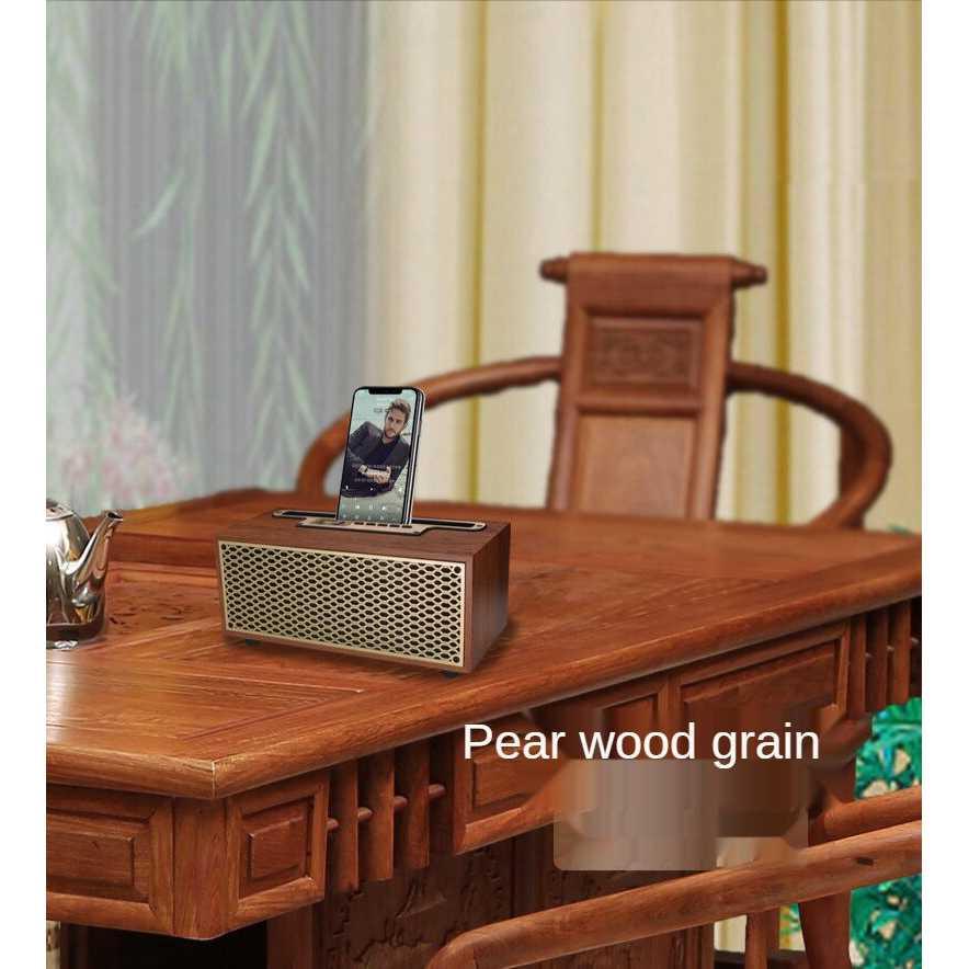 Portable Bluetooth Active Speaker Vintage Wood - XM-5H - Coffee