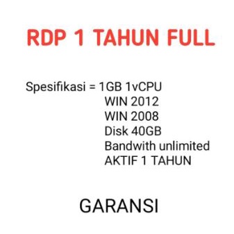 RDP PREMIUM AWET FULL GARANSI 30H RDP SET CLONE JAM YT