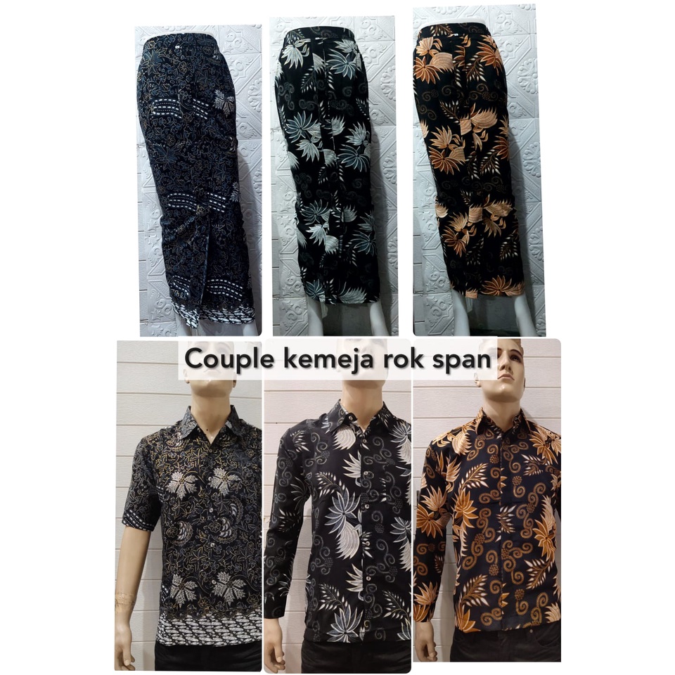 COUPLE ROK SPAN DAN KEMEJA BATIK