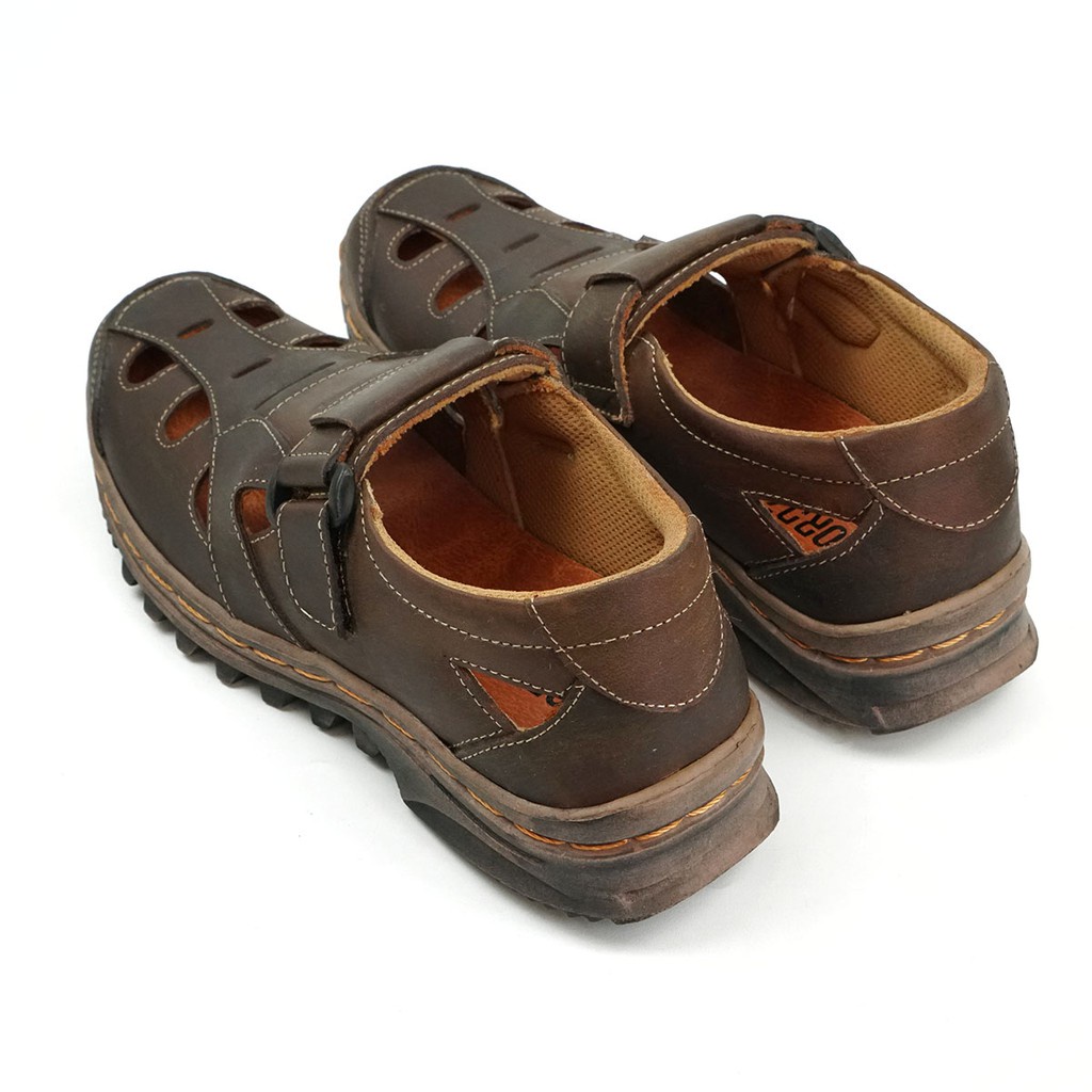 Sepatu Sandal Pria Kulit Asli Breathable Model Fisherman Original Handmade Moralist M302