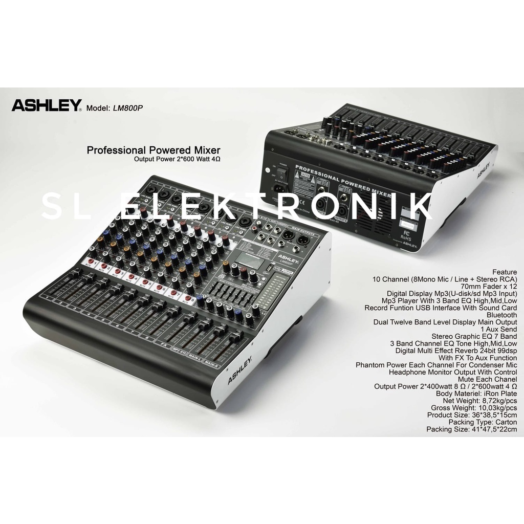 Power Mixer ASHLEY LM800P LM 800P Original ASHLEY LM 800 P