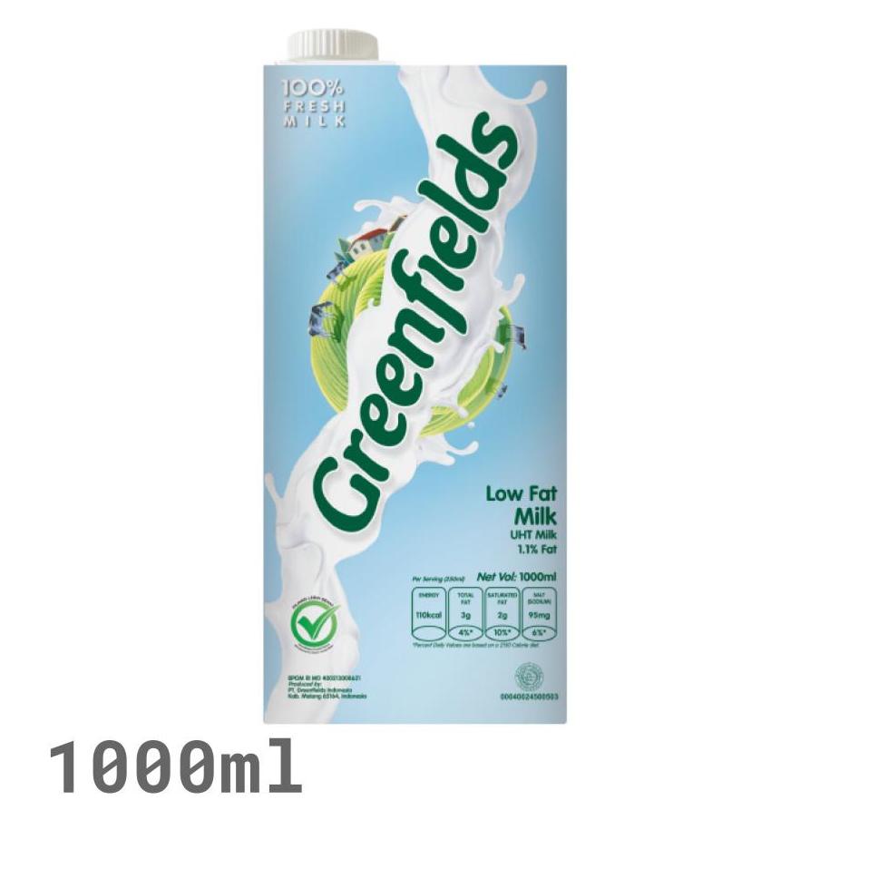 

Barang baru Greenfields Susu UHT Low Fat Milk 1000 ml