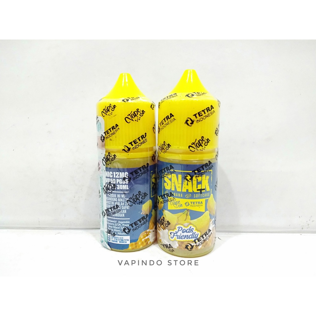 SALT SNACK V2 BANANA 30ML NIC 12MG SALTNIC BY TETRA PODS FRIENDLY