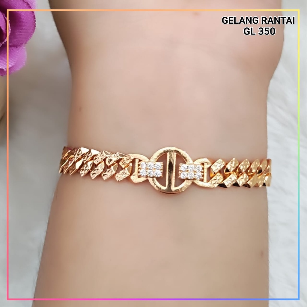 Gelang xuping gelang rantai permata mewah perhiasan lapis emas GL 350