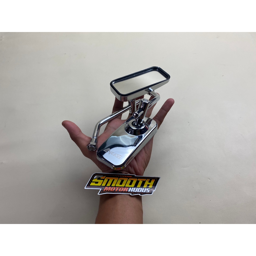 SPION MIROR KOTAK KACA PUTIH SEVEN 7 DAY CHROME PNP HONDA DRAT 14