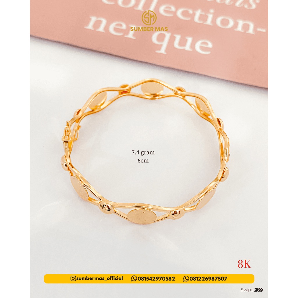 HERME &amp; FASHION BANGLE 8K - SUMBER MAS