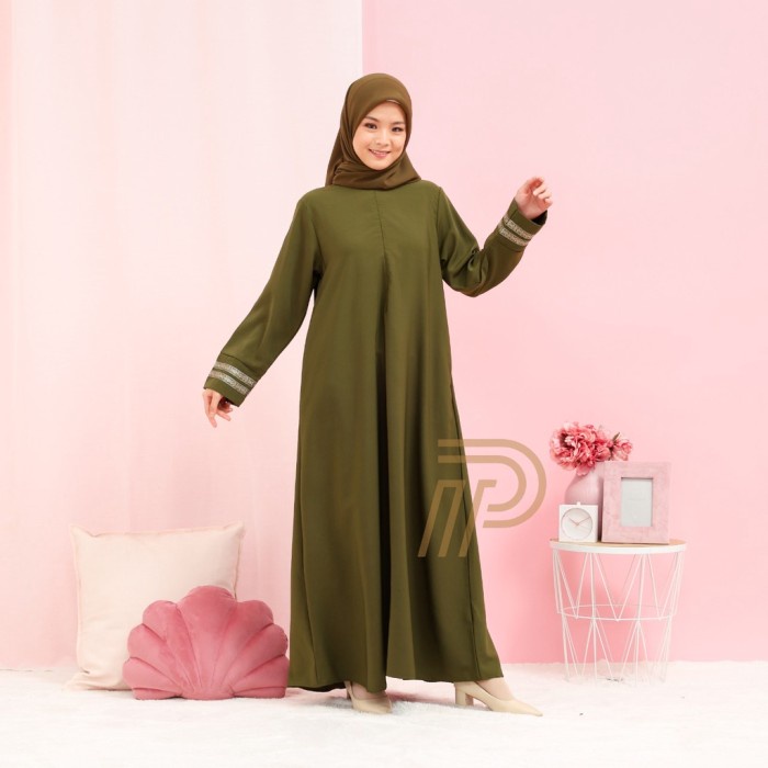 Gamis Gamis Abaya Turkey - Pita Bordir Abaya Muslimah - Hitam, S(R0L3) Gamis Abaya Turki Abaya Hitam