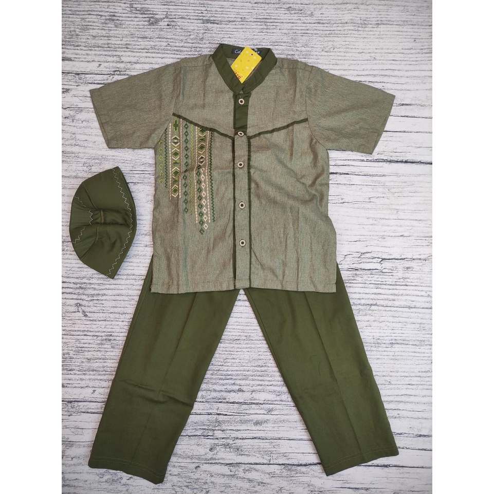 SETELAN KOKO FREE KOPYAH / SETELAN KOKO ANAK BY CITRA KIDS / SETENGAN KOKO LENGAN PENDEK / KOKO ORI 