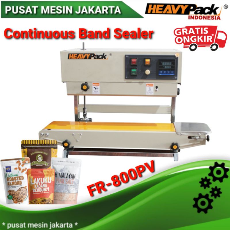 Mesin Segel Plastik Continous Band Sealer HEAVYPACK FR-800PV