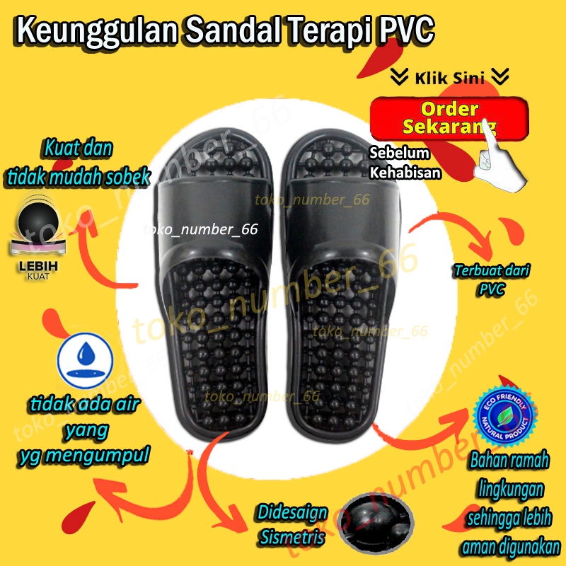 SANDAL TERAPI PRIA WANITA SENDAL PIJAT REMATIK KESEHATAN PRIA WANITA ANTI SLIP ANTI LICIN COD