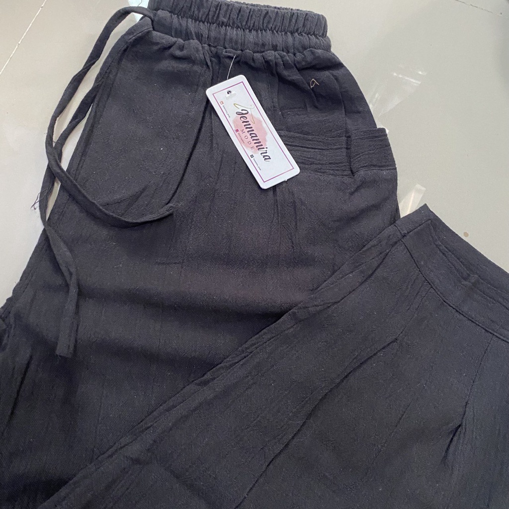 CELANA HARUKA PANTS CRINKLE/CELANA LINEN CRINKLE 7/9/JENNAMIRA_MODE