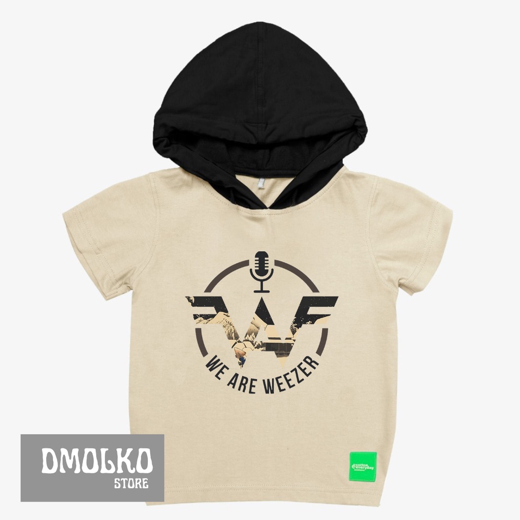 Kaos Hoodie Cotton Everyday Band Weezer 1 Anak Size XS - XL Kaos Kapucong Premium