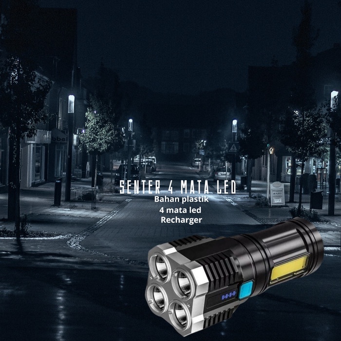 SENTER LED 4 MATA 48W + 20W / SENTER LED CHARGEABLE / SENTER CAS LED