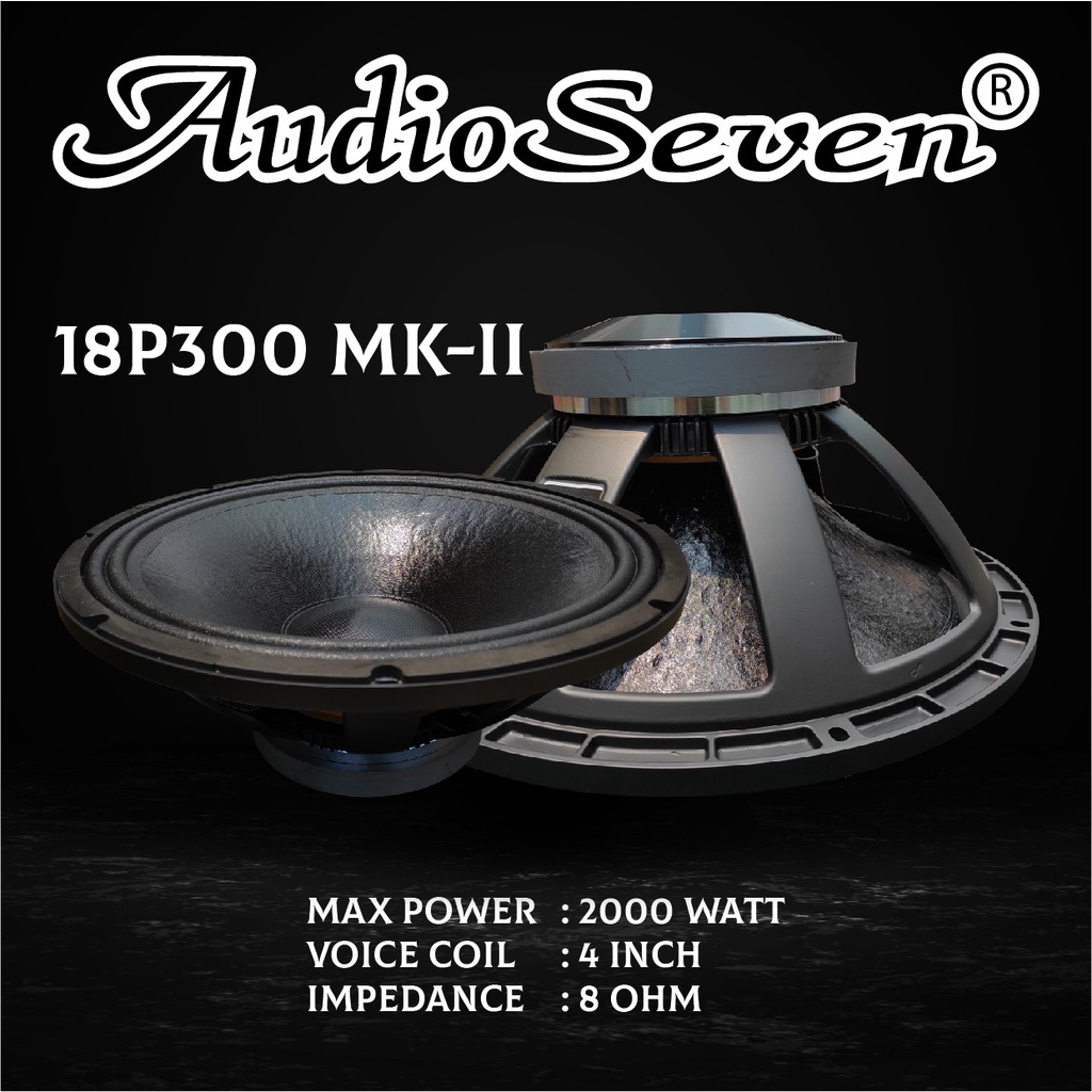 Woofer 18" Driver Speaker Subwoofer 18 Inch Audio Seven 18P300 MK-II