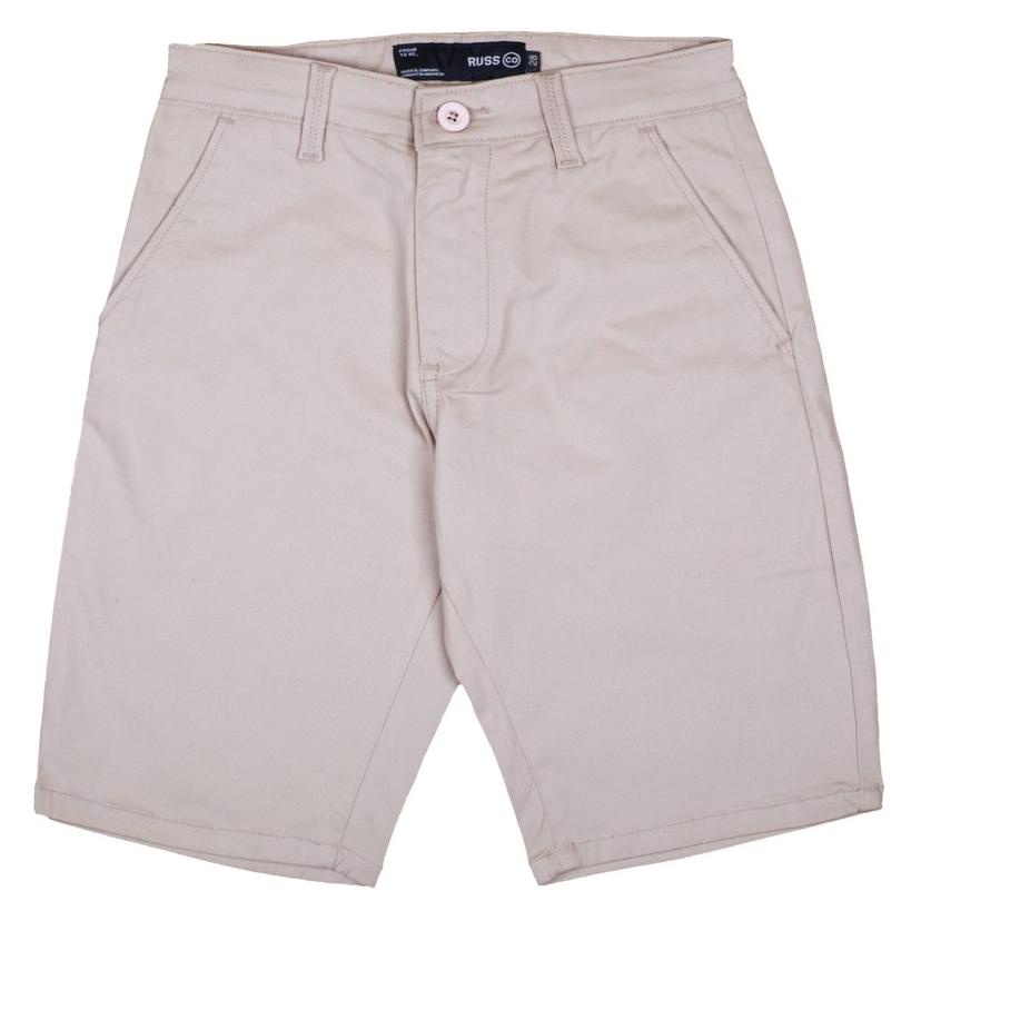 ✶ Russ Pants Celana Chino Pendek Pria Suspect Cream ( Up To Big Size ) ➶