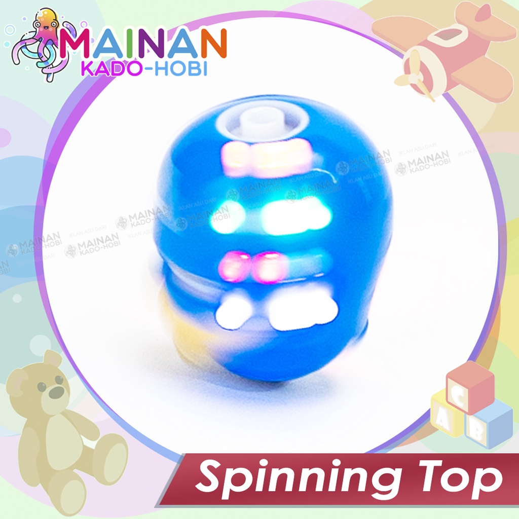 MAINAN ANAK SPINNING TOP GANGSING LAMPU LED PUTAR SUPERHERO