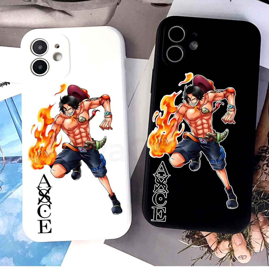 VO Case One Piece Ace Trafalgar Law Square Edge TPU Softcase Compatible With VIVO Y21 Y12 Y20 Y15s Y01 Y51 Y75 Y91 Y93 Y95 Y35 Y22 Y02