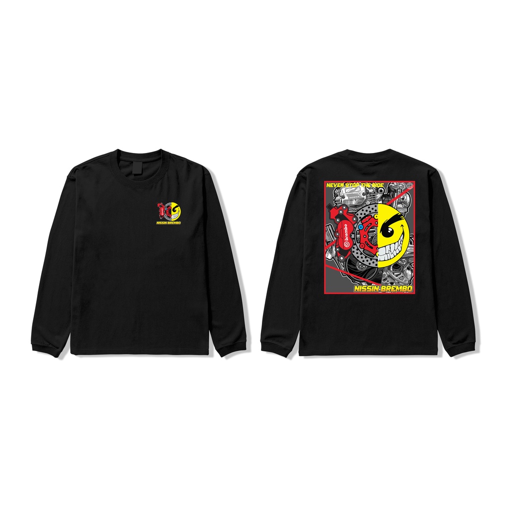 KAOS BAJU LENGAN PANJANG RACING NISSIN BREMBO HEREX BIG SIZE KAOS HEREX COWOK CEWEK