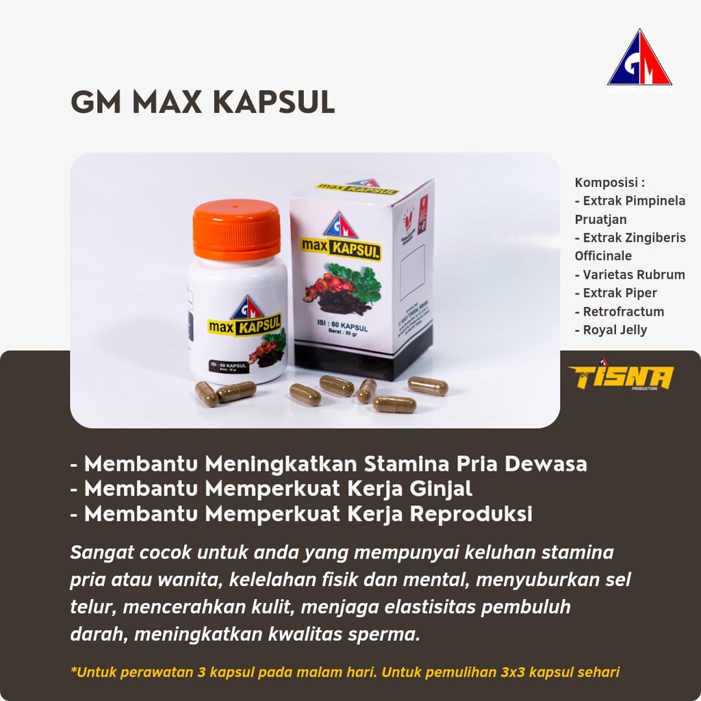 

Herbal GM | GM MAX Kapsul | Stamina | Reproduksi