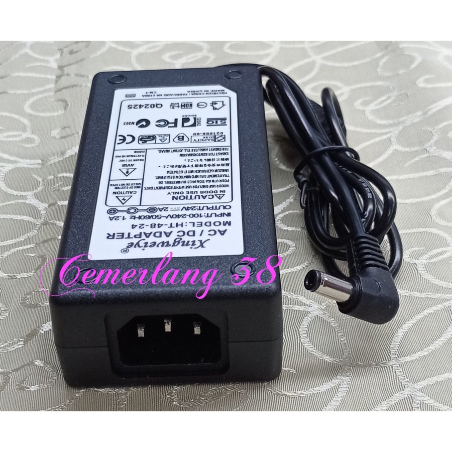 Adaptor 24V 2A + kabel Power Supply Switching Adaptor 24 Volt 2 A - 115 cm