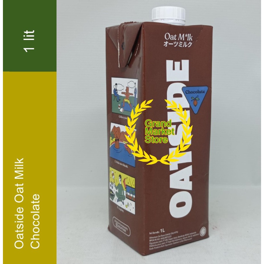 

Oatside Oat Milk Chocolate 1 liter Susu Gandum Rasa Coklat Oatside 1L