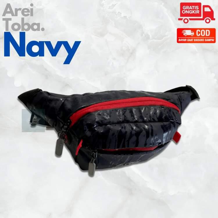 Tas Pinggang Pria Waterproof Waist Bag Hezel Pria Anti Air Anti Sobek Arei Non Ori