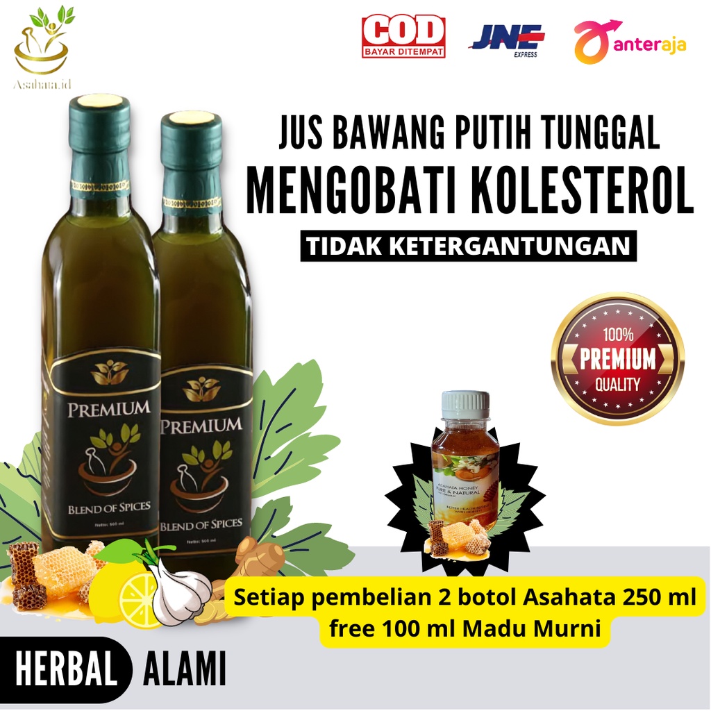 

PAKET 2 Botol Jus Bawang Putih Tunggal Mengobati kolesterol - Asahata Original