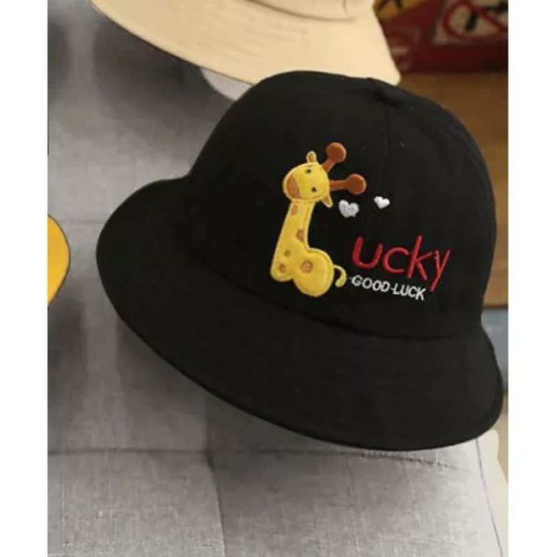 Topi Bucket Anak Bordir GOOD LUCKY Tali/Bucket Bordir Anak Laki Laki Perempuan| Fashion